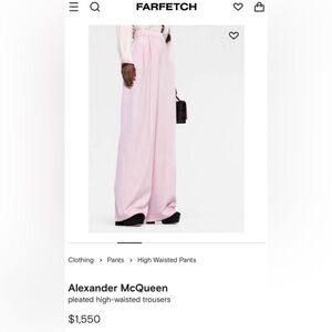 Alexander McQueen - BNWT - Pleated High-waisted Trousers - Size 38